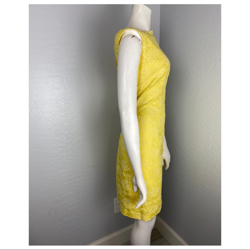 Vintage Yellow Lace Lilli Diamond Dress & Coat Set - Picture 5 of 10